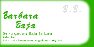 barbara baja business card